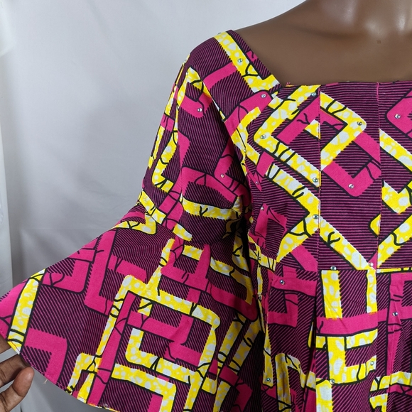 African Print Blouse or Mini Dress - Picture 8 of 10